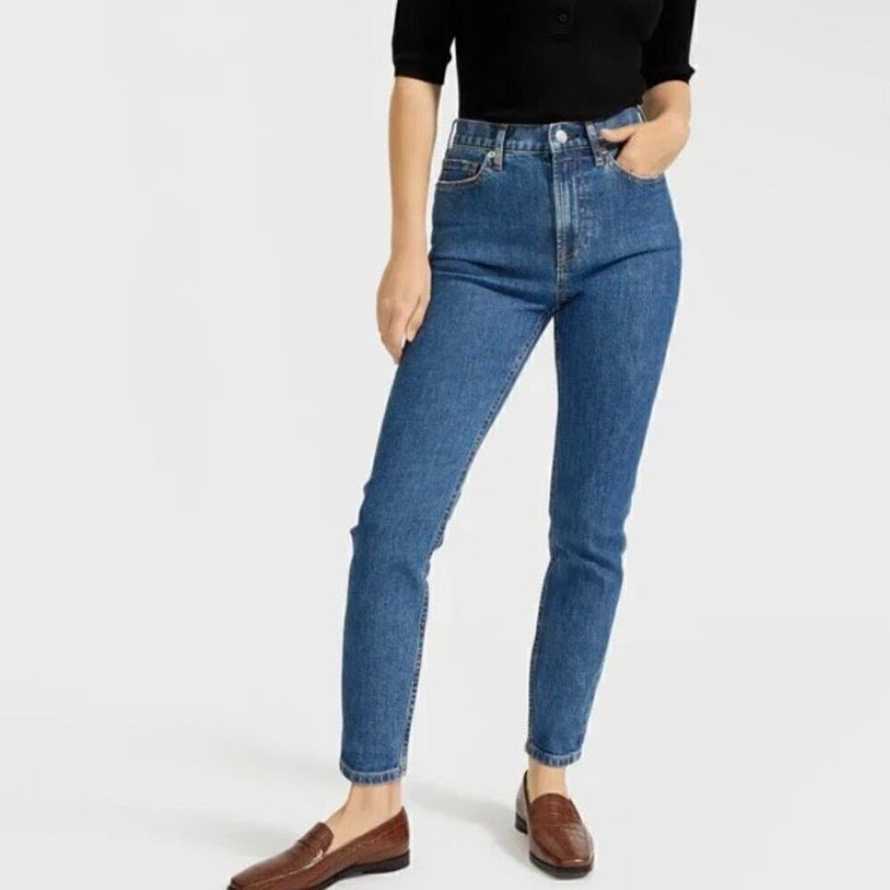 Everlane Medium Wash Ankle The High Rise Skinny Jean High Waisted Jeans Size 30